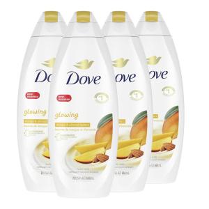 imageDove Glowing Body Wash For Revitalized Refreshed Skin Mango Butter and Almond Butter Cleanser That Effectively Washes Away Bacteria While Nourishing Your Skin 22 oz 4 CountMango and Almond Butters