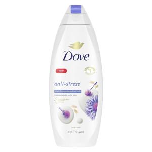 imageDove Moisturizing Body Wash Sulphate Free Body Wash Moisturizes to Calm Skin AntiStress Body Cleanser with Blue Chamomile and oat milk scent 22oz 4 CountChamomile