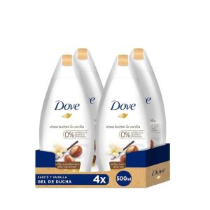 imageDove Purely Pampering Body Wash for Dry Skin Shea Butter with Warm Vanilla Effectively Washes Away Bacteria While Nourishing Your Skin 22 Fl Oz Pack of 4Vanilla