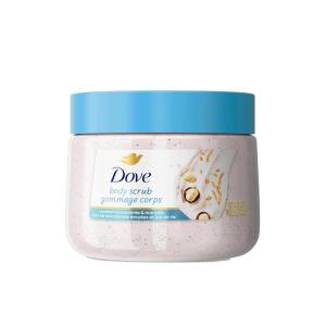 imageDove Scrub Macadamia Rice Milk Body Scrub Exfoliates and Deeply Nourishes for Smooth Radiant Skin 15 oz